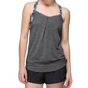 NWoT Lululemon Less Rest Racerback Tee w/ Sport Bra Lightweight Breathable Comfy